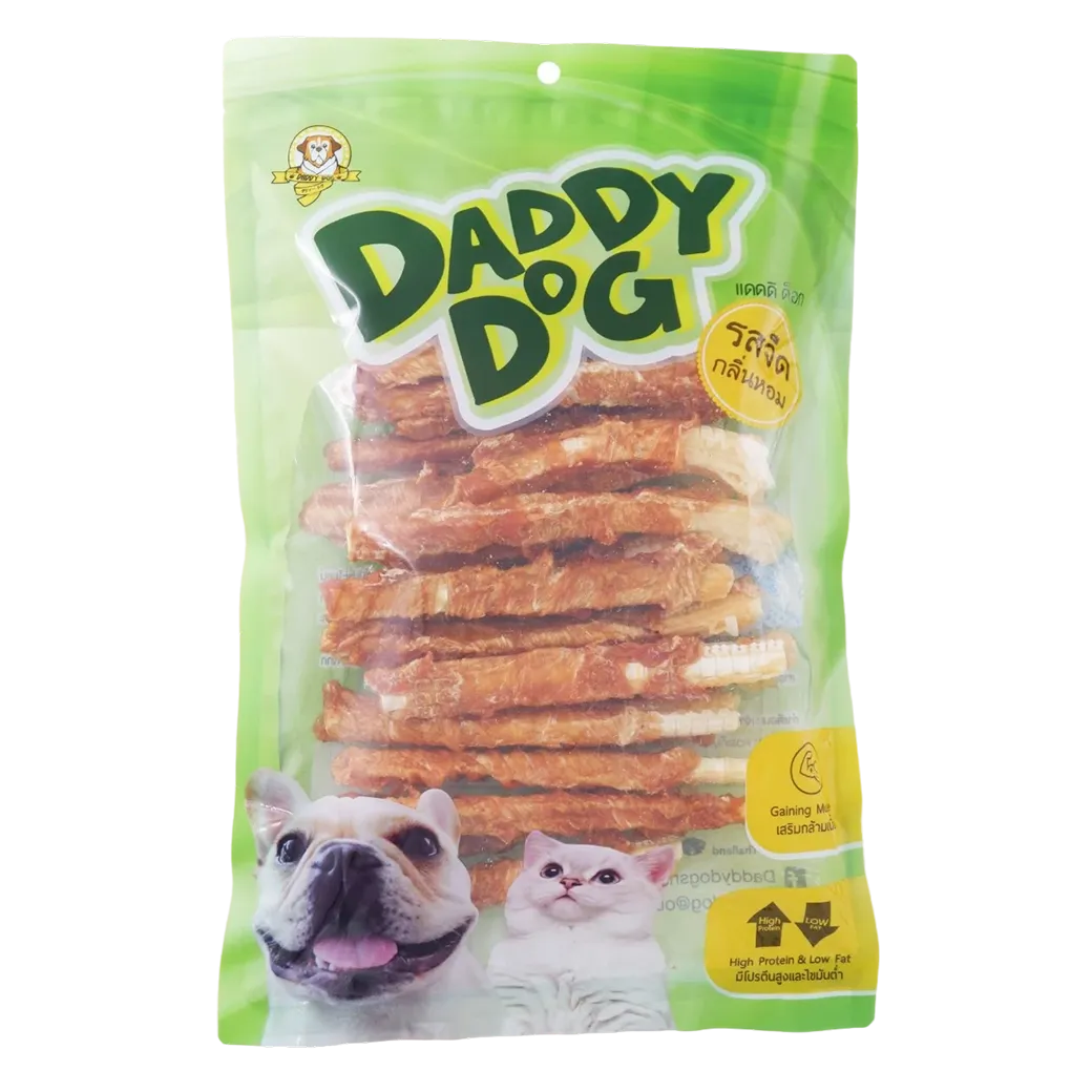 Daddy Dog chicken fillet wrap fish bone 320 g. – Daddy Dog ขนมสุนัข